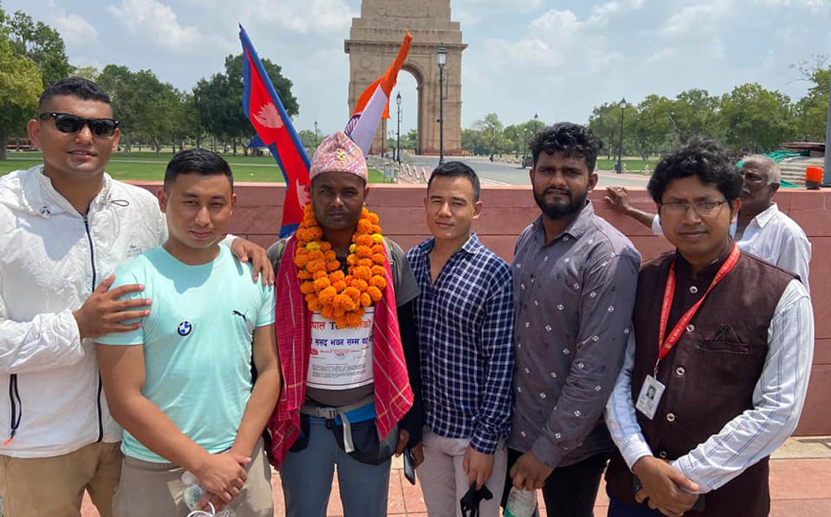 वीरगन्जदेखि दिल्लीसम्म पैदलयात्रा