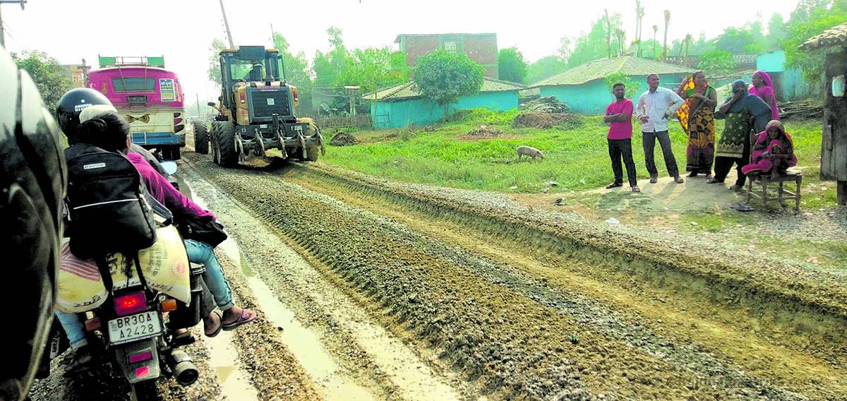 हुलाकी राजमार्गको ३९ प्रतिशत काम बाँकी