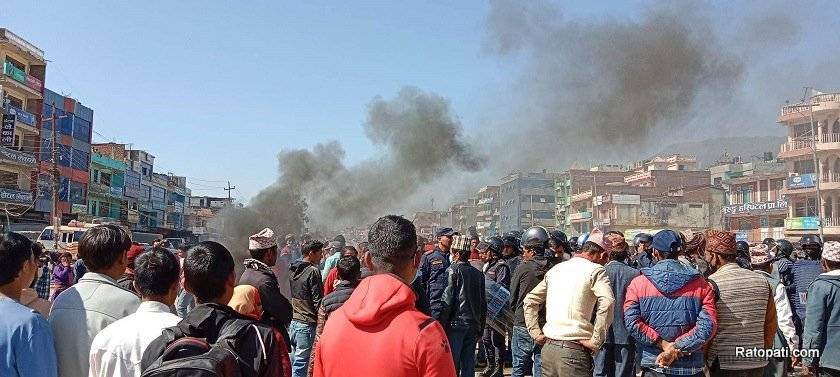 बसको ठक्करबाट वृद्ध मृत्यु प्रकरण, वीरेन्द्रनगर  तनावग्रस्त