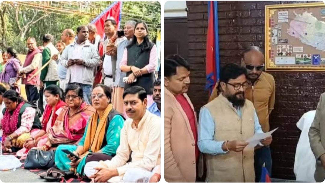 मधेसमा अवैध सरकार बदरको दबाबसँगै सात दलको धर्ना सातौँ दिनमा